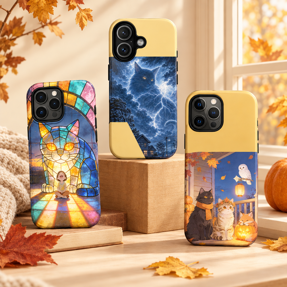 Phone case product collage