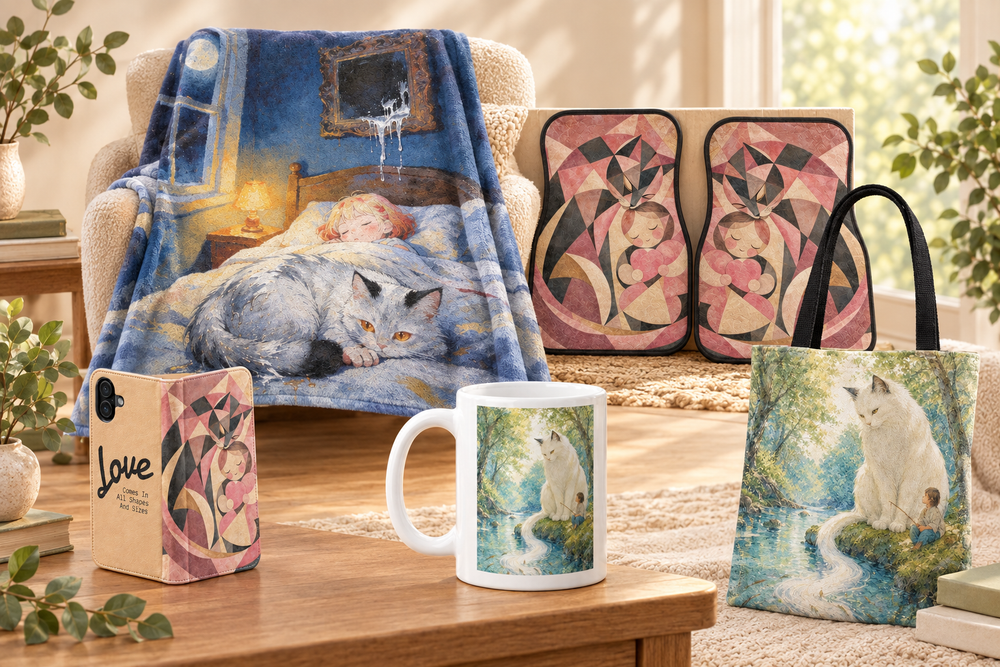 Cat & Child Art Collection