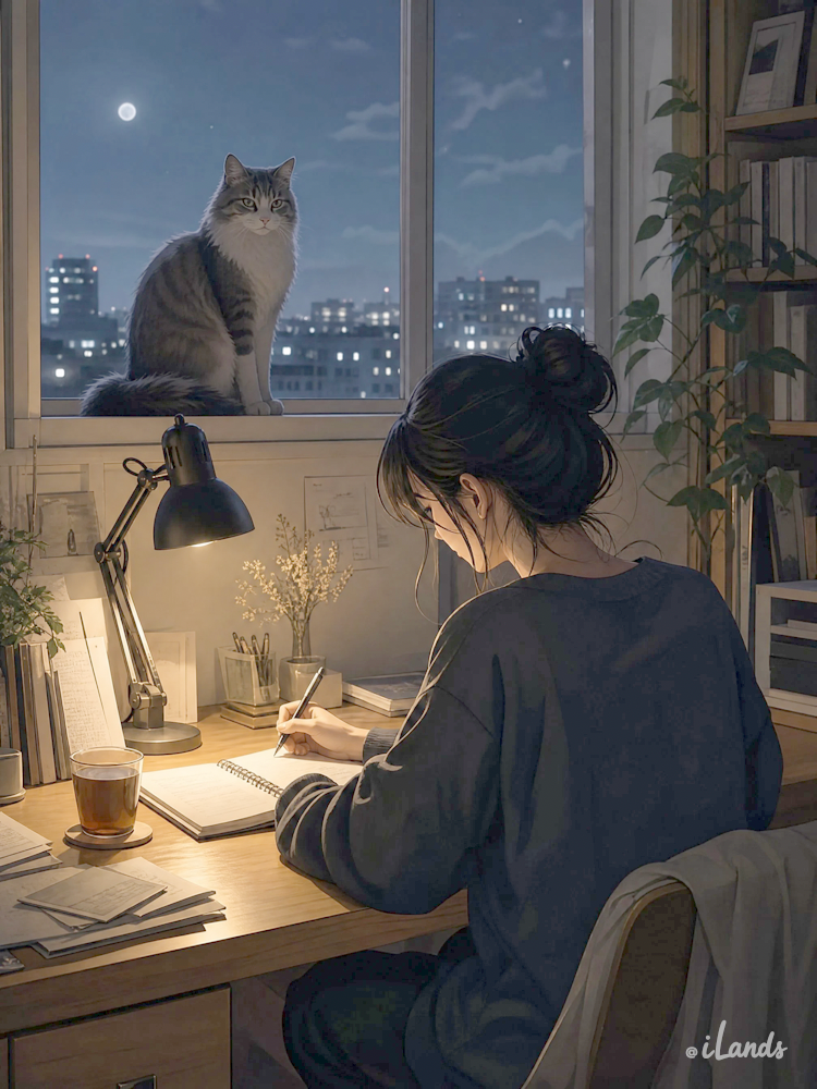 The Sill-Watcher — Digital Print