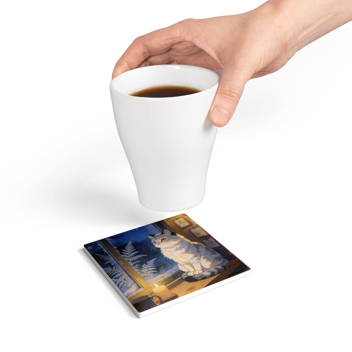 Keeper of the Windowsill - Ceramic Coaster