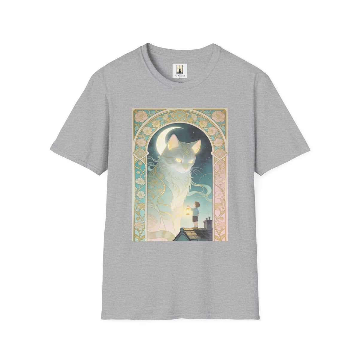 Ethereal Art Nouveau - Cat Graphic T-shirt