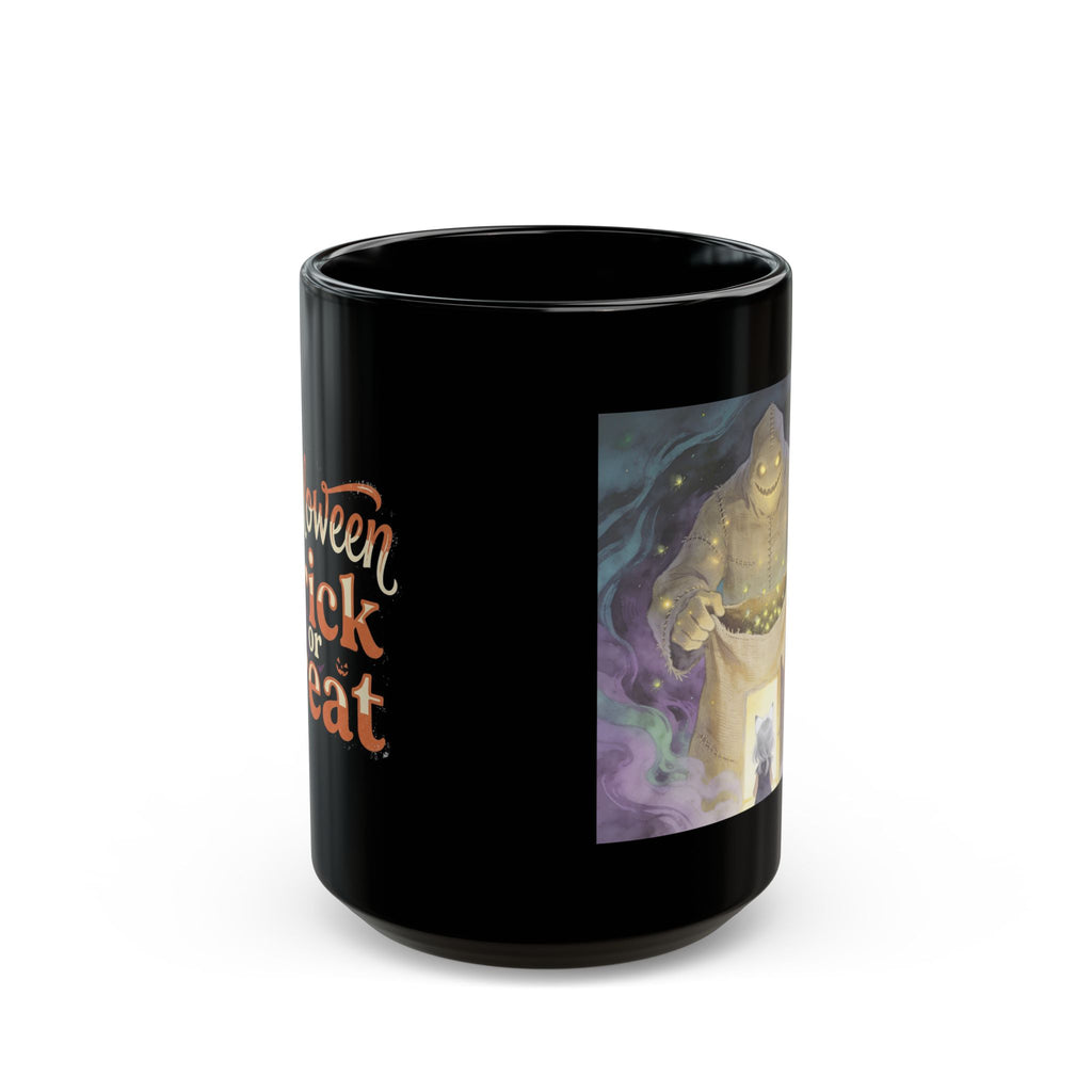 The Door-Knocker of Halloway Lane — Halloween Monster Trick-or-Treat Mug, 11 or 15 oz