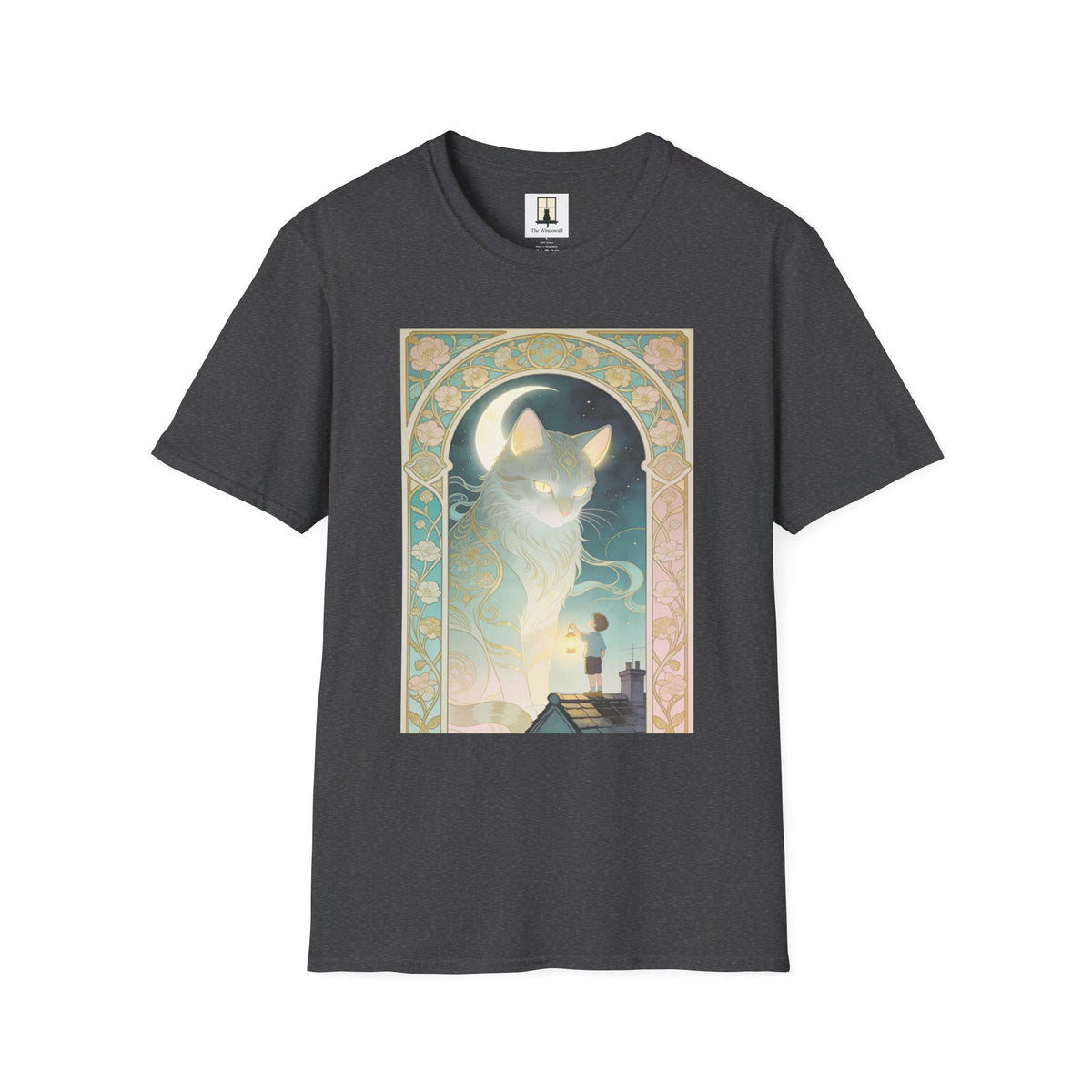 Ethereal Art Nouveau - Cat Graphic T-shirt