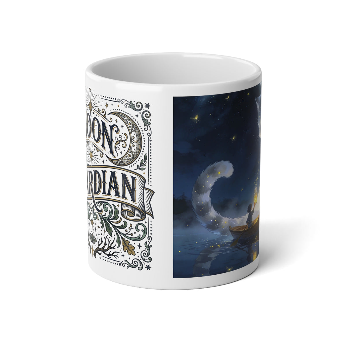 The Moon Keeps Watch — Moon Guardian Jumbo Coffee Mug, 20oz