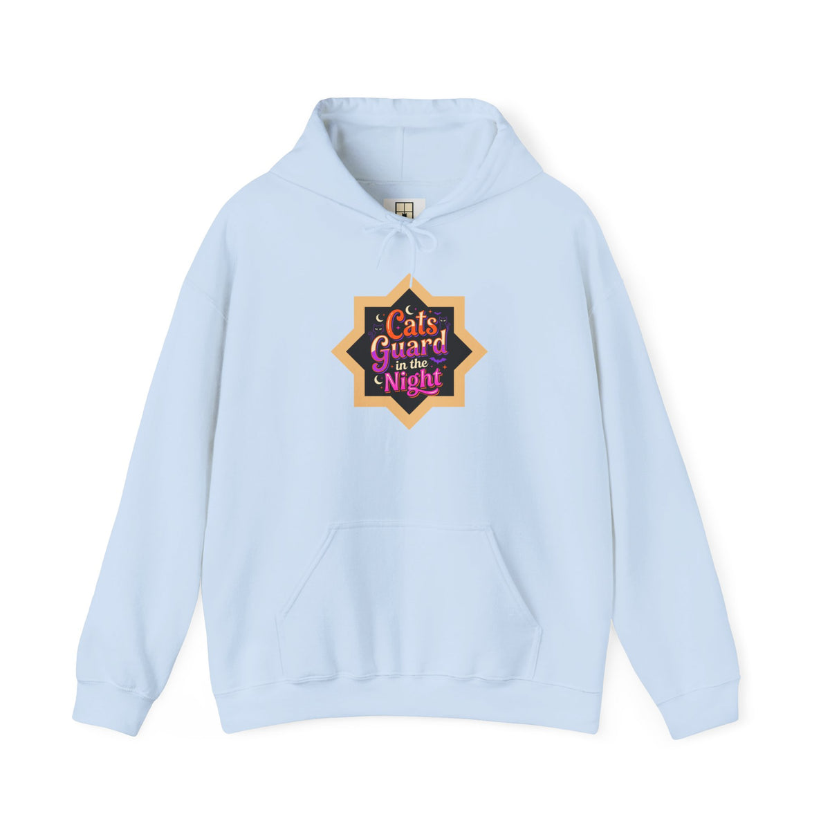 Guarded in Glass — Stained-Glass Guardian Cat Hoodie