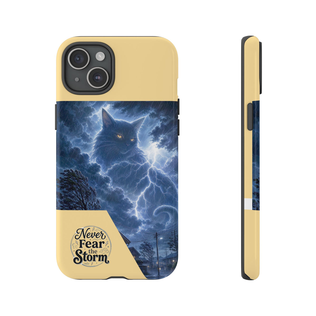 Never Fear the Storm — Lightning Cat iPhone Case