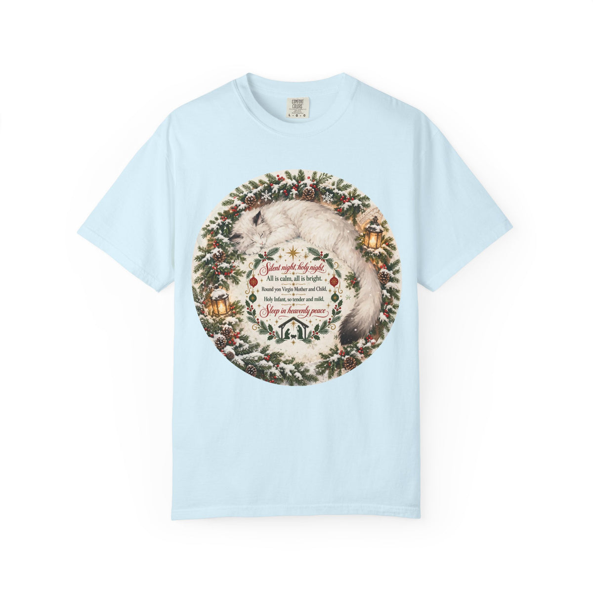 Silent Night Carol — Christmas Cat Tee (All I Want for Christmas Is You)