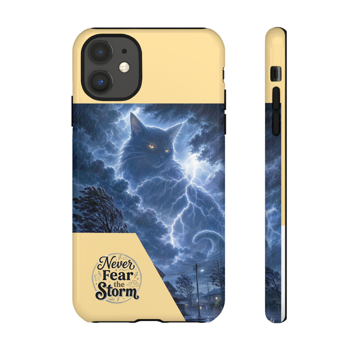 Never Fear the Storm — Lightning Cat iPhone Case