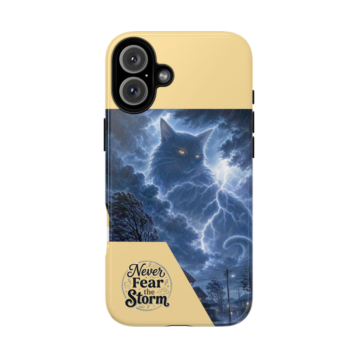Never Fear the Storm — Lightning Cat iPhone Case