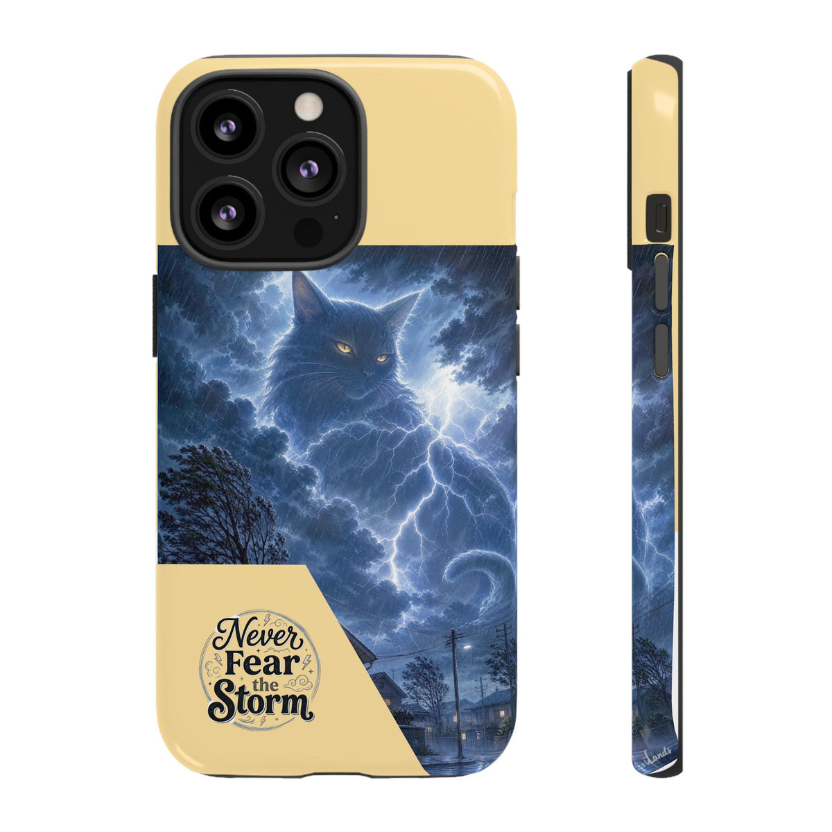 Never Fear the Storm — Lightning Cat iPhone Case