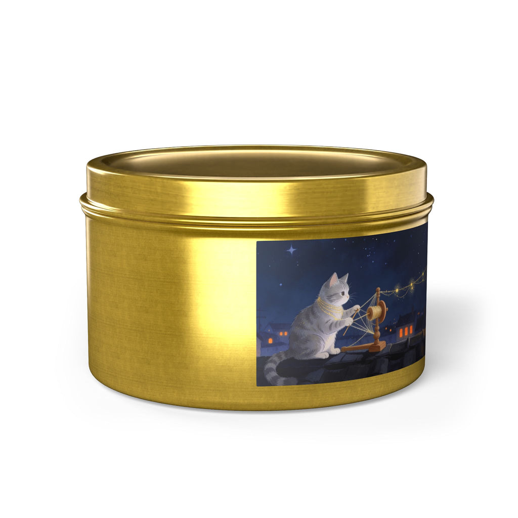 Midnight at the Windowsill — Halloween Moonlit Pumpkin Tin Candle