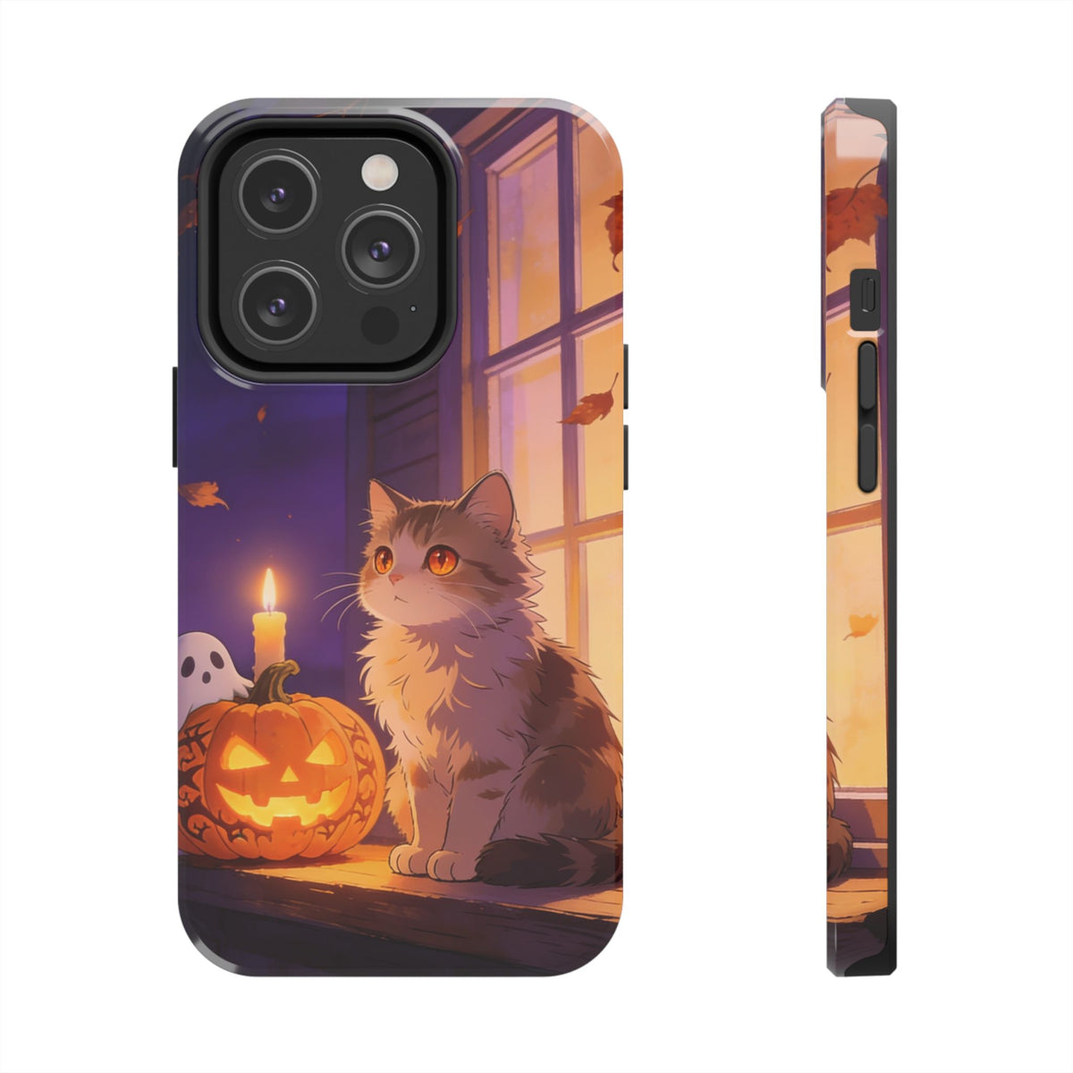 The Porch Watcher - Halloween Cat Tough Phone Case