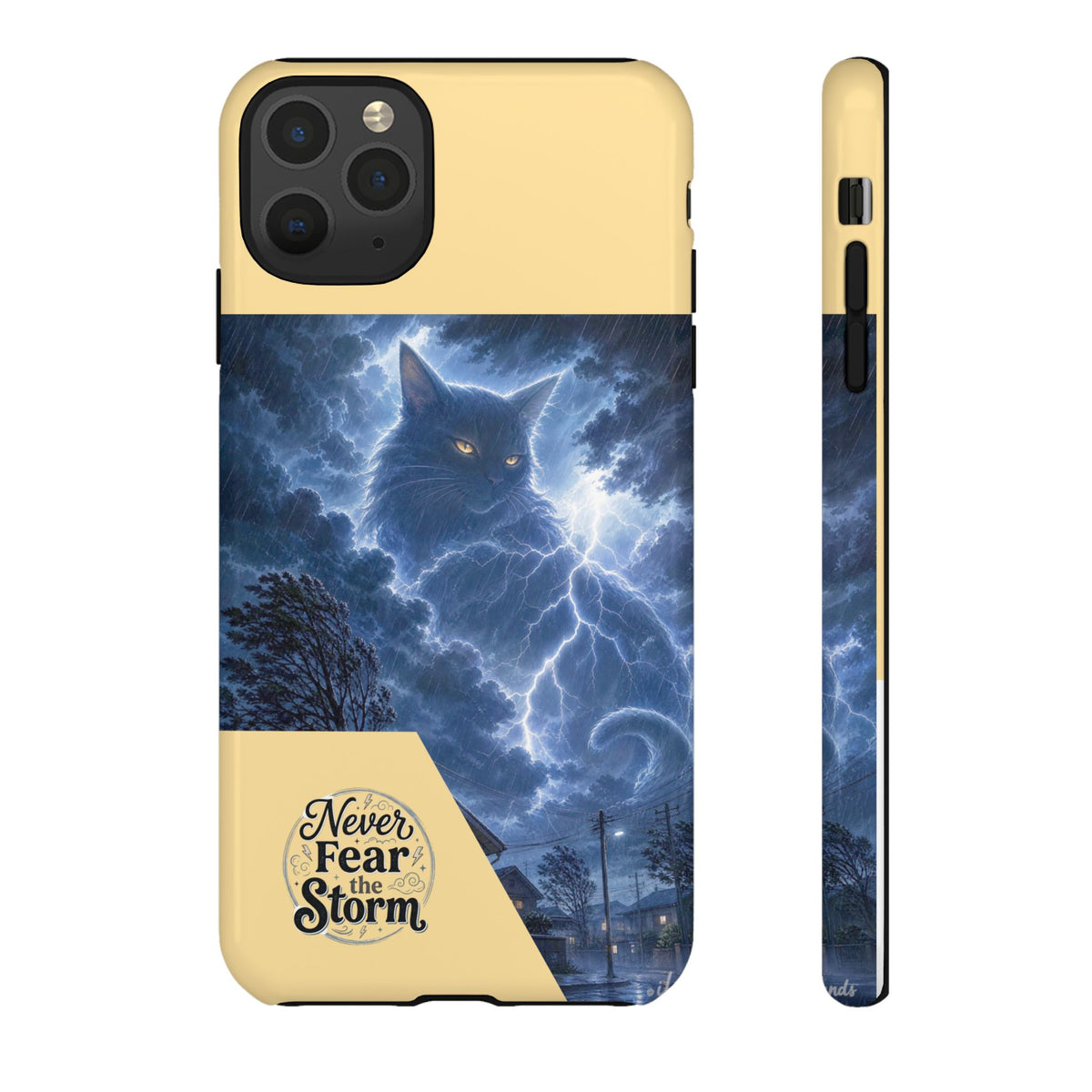 Never Fear the Storm — Lightning Cat iPhone Case
