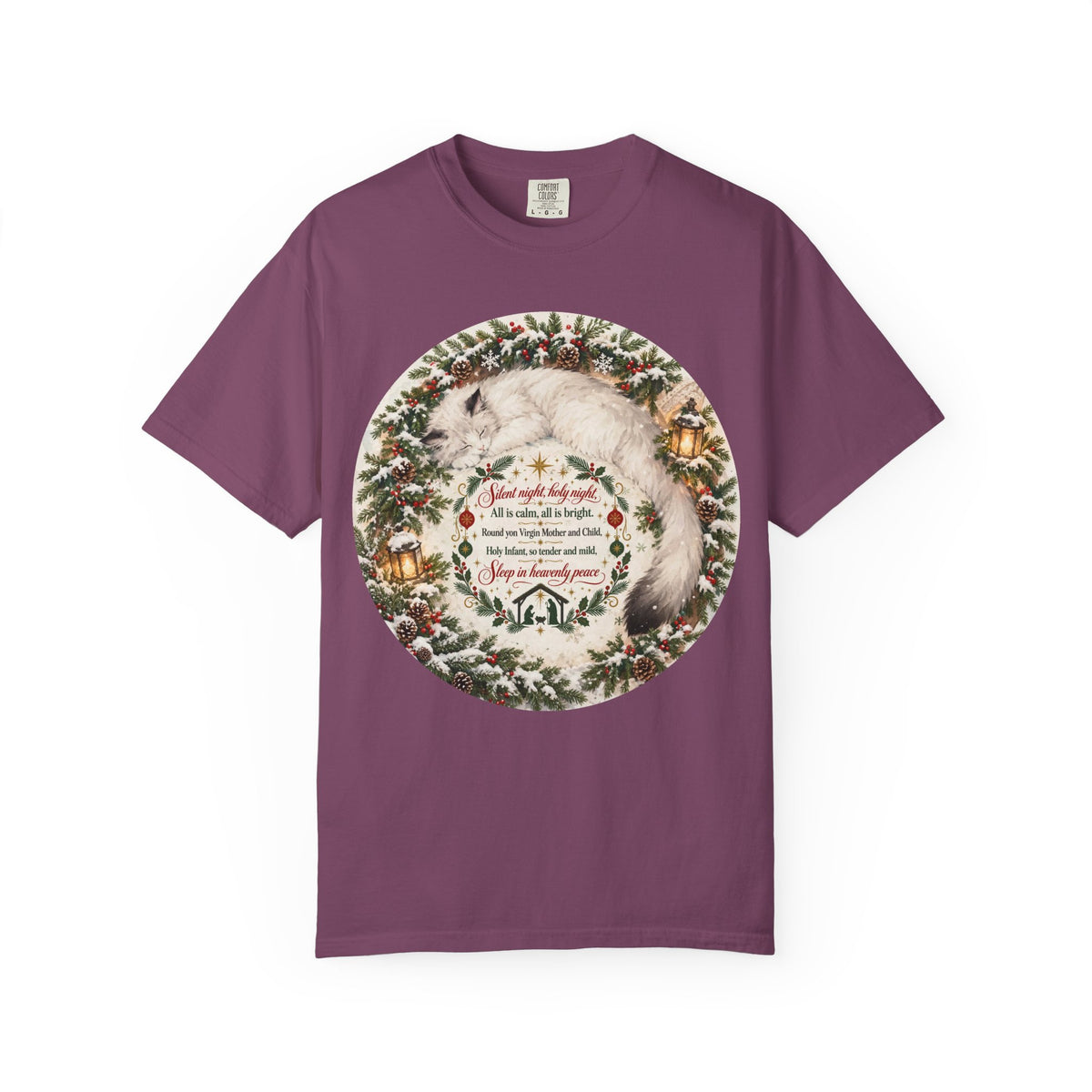 Silent Night Carol — Christmas Cat Tee (All I Want for Christmas Is You)