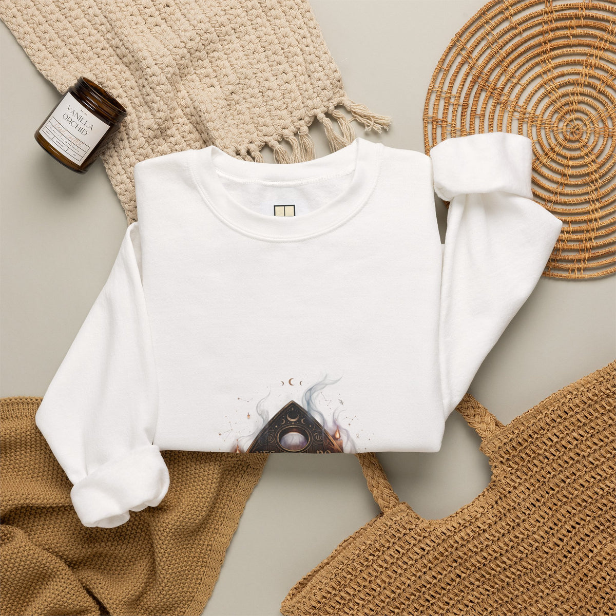 The Answers Wait — Mystic Ouija Planchette Crewneck Sweatshirt