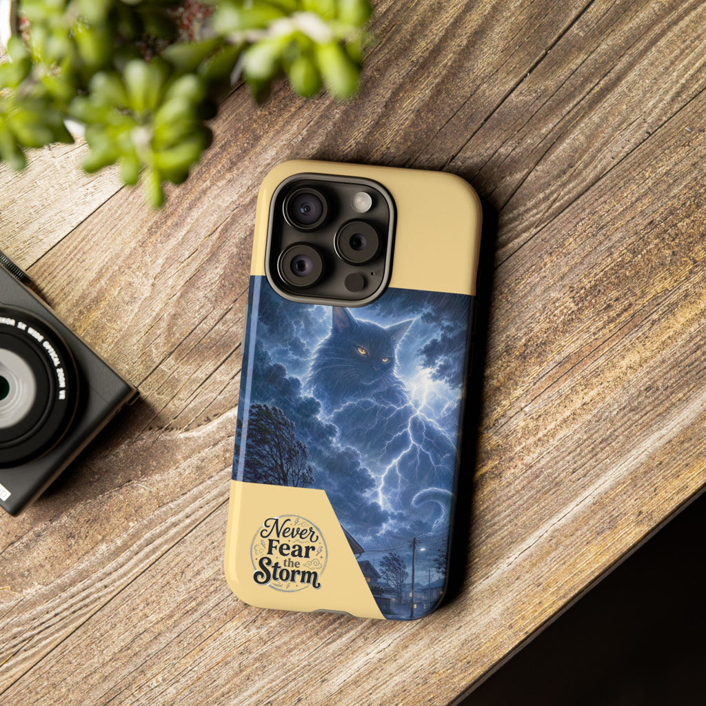 Never Fear the Storm — Lightning Cat iPhone Case