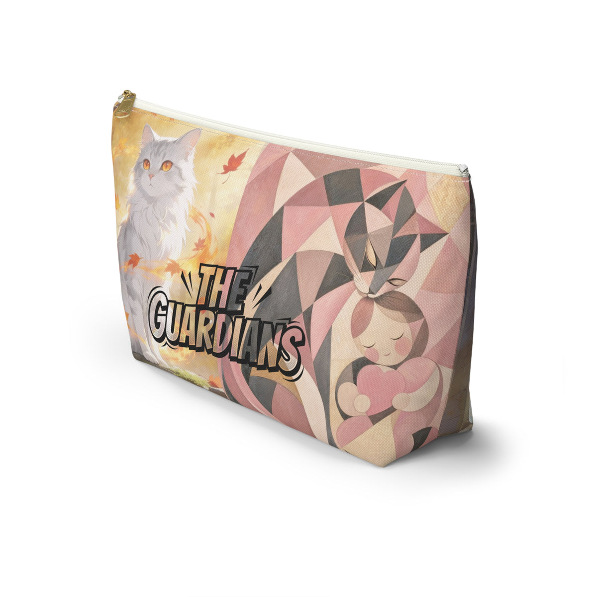 Small Things, Guarded — Guardian Cat Accessory Pouch / Travel Bag