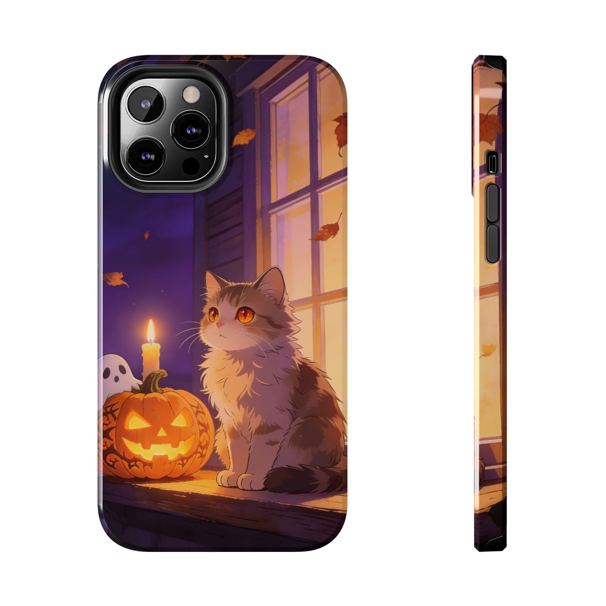 The Porch Watcher - Halloween Cat Tough Phone Case