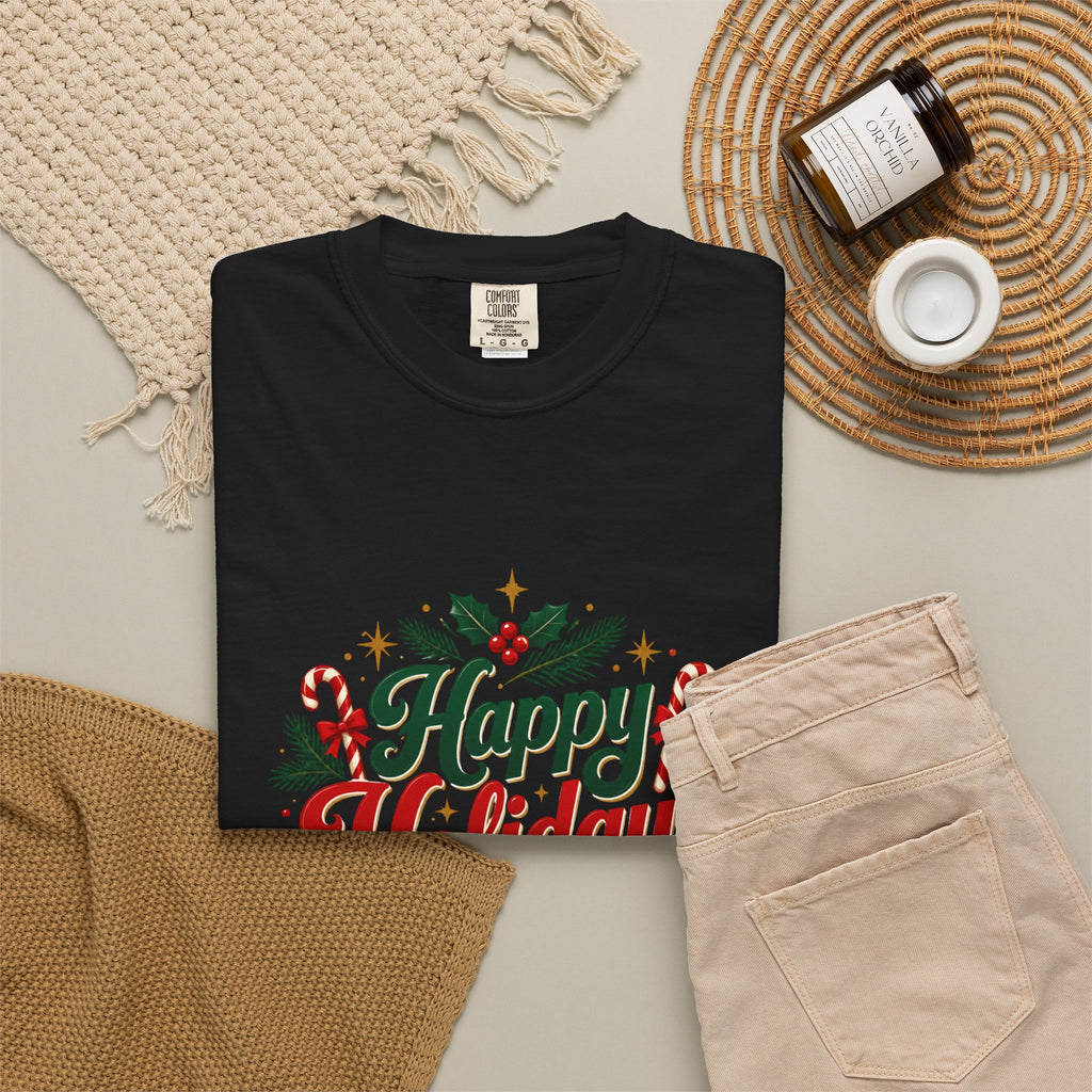 Silent Night Carol — Christmas Cat T-Shirt