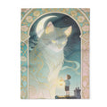 The Lantern Cat & Rooftop Boy - Fleece Blanket