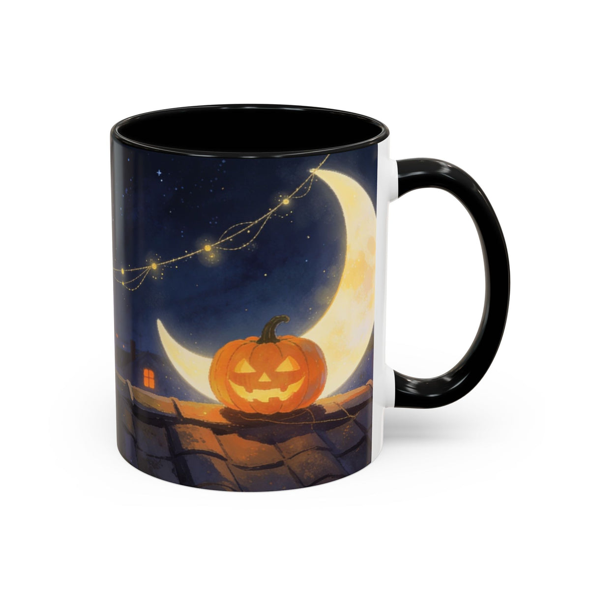 Glow Watch — Halloween Night Jack-o'-Lantern Accent Mug, 11 or 15 oz