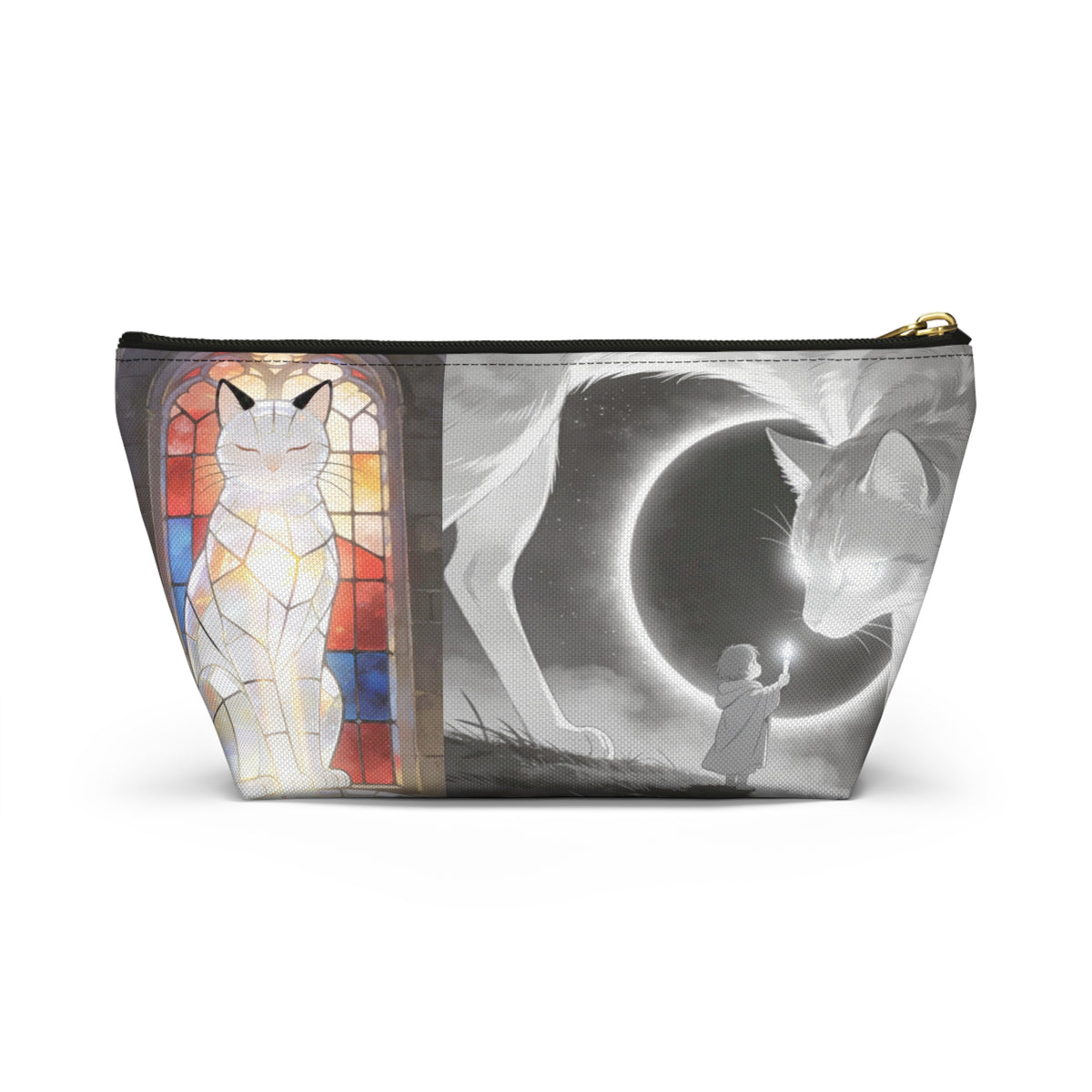 Small Things, Guarded — Guardian Cat Accessory Pouch / Travel Bag