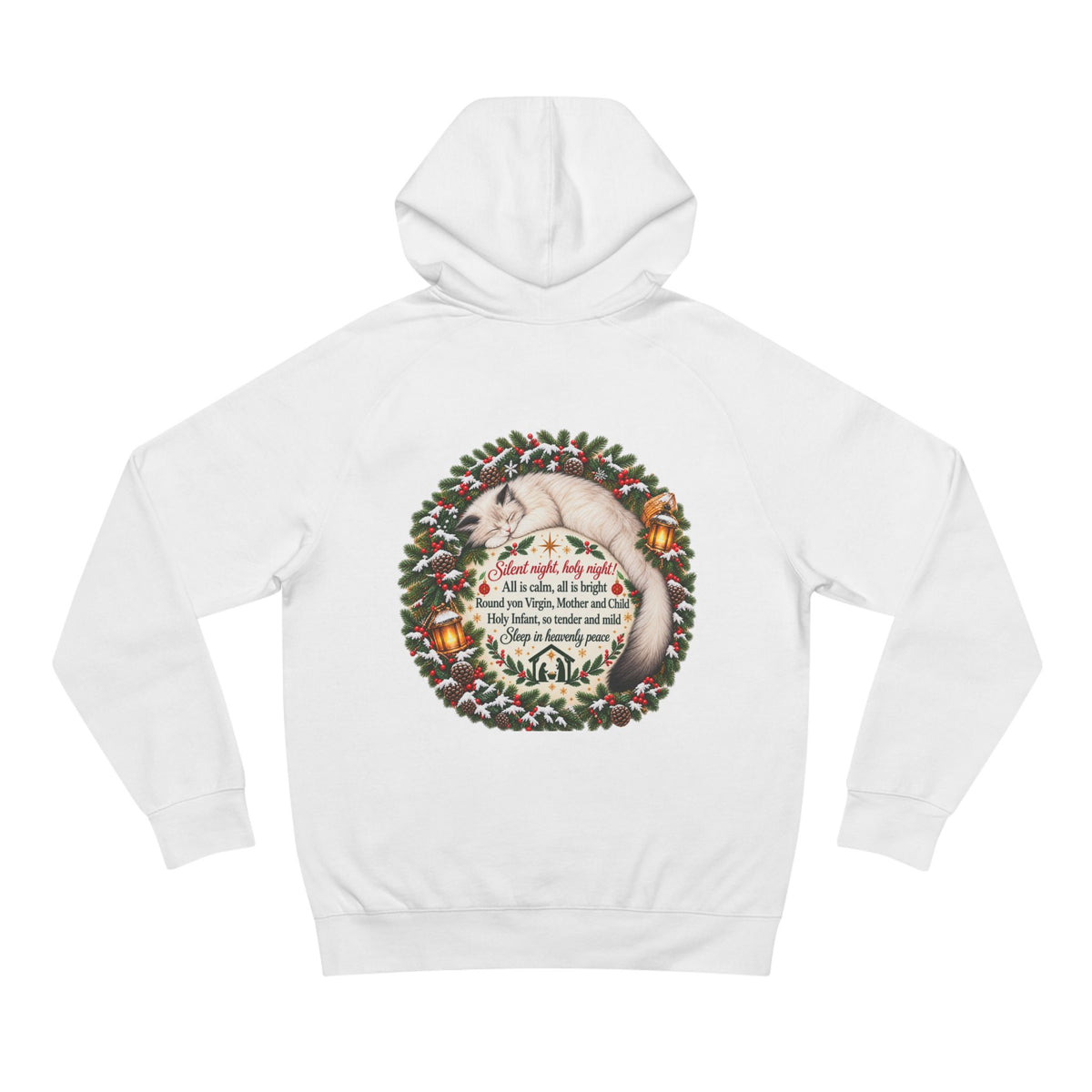 Silent Night Carol — Christmas Cat Hoodie