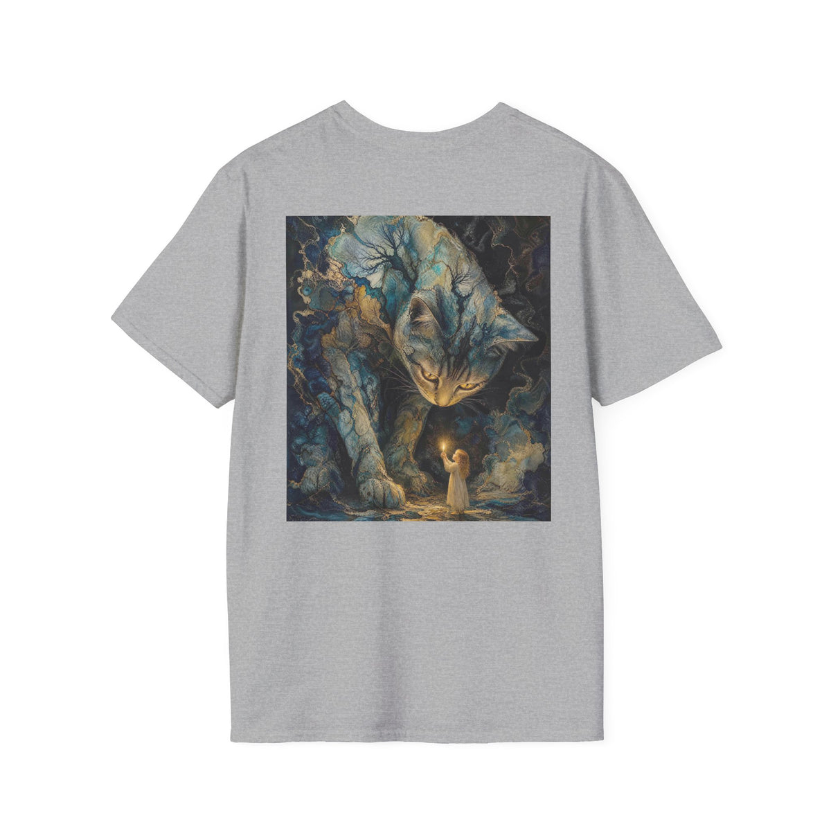 The Ink Guardian Brushstroke Cat T-Shirt