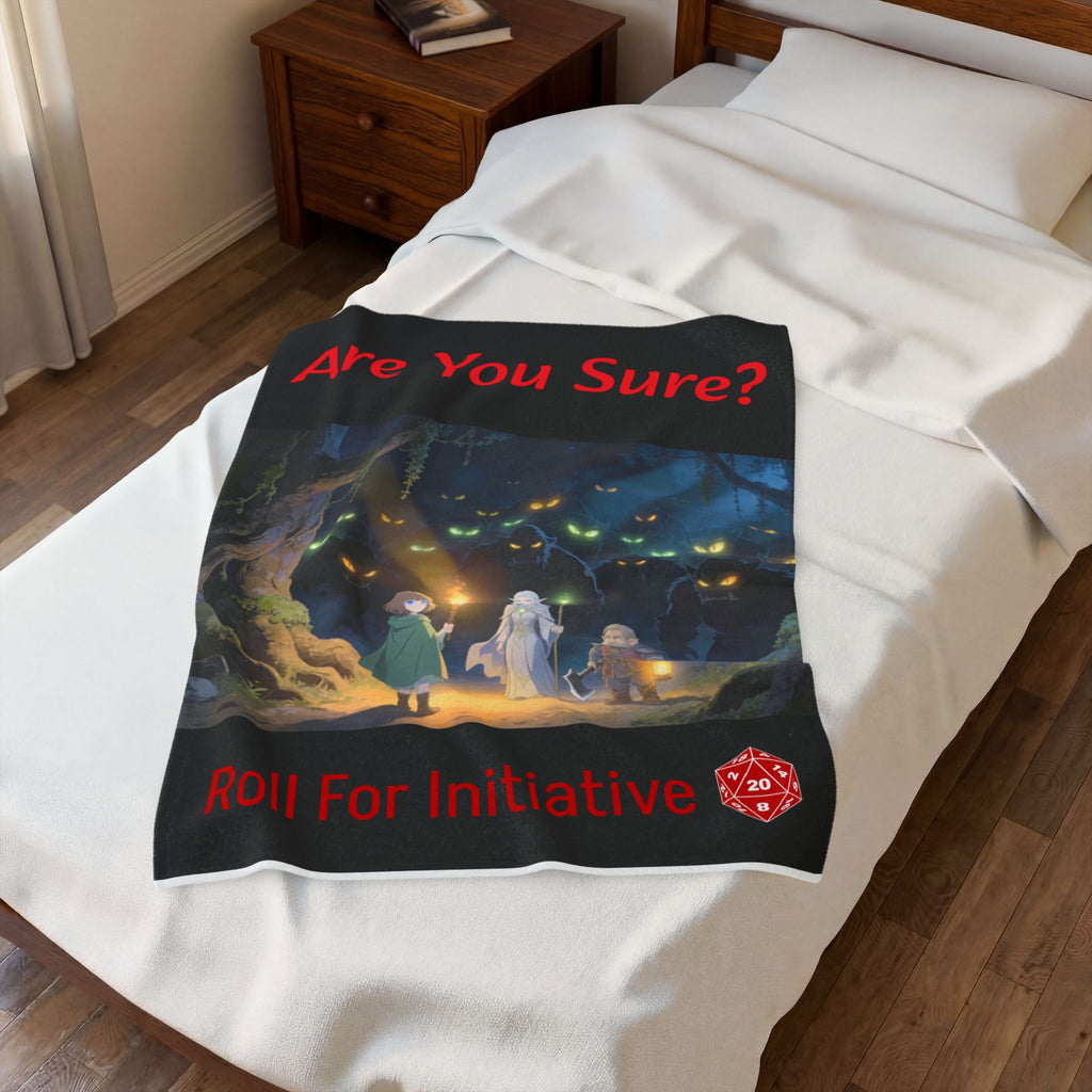 One More Roll — Fantasy Game Night Plush Throw Blanket