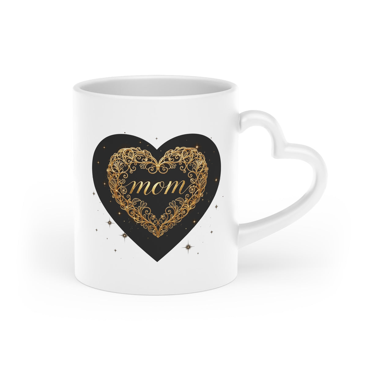 Heart of Gold — Elegant Foil Heart Ceramic Mug