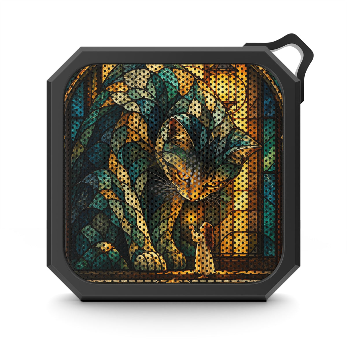 Music in the Glass — Stained Glass Cat Outdoor Bluetooth Speaker