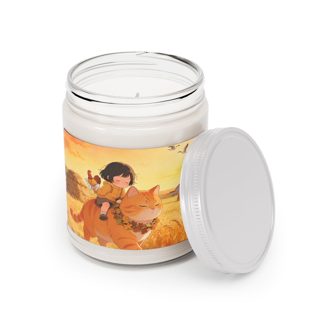 Wheat Field Watch — Thanksgiving Guardian Candle, Harvest Cat Soy Wax 9oz