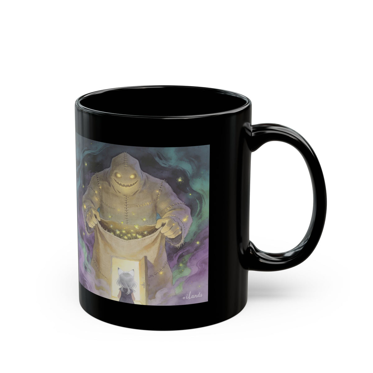 The Door-Knocker of Halloway Lane — Halloween Monster Trick-or-Treat Mug, 11 or 15 oz
