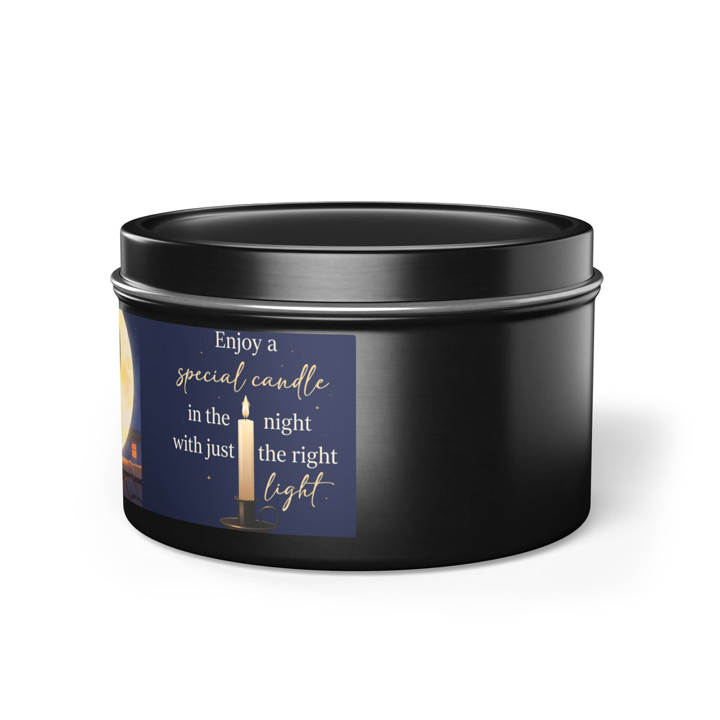 Midnight at the Windowsill — Halloween Moonlit Pumpkin Tin Candle