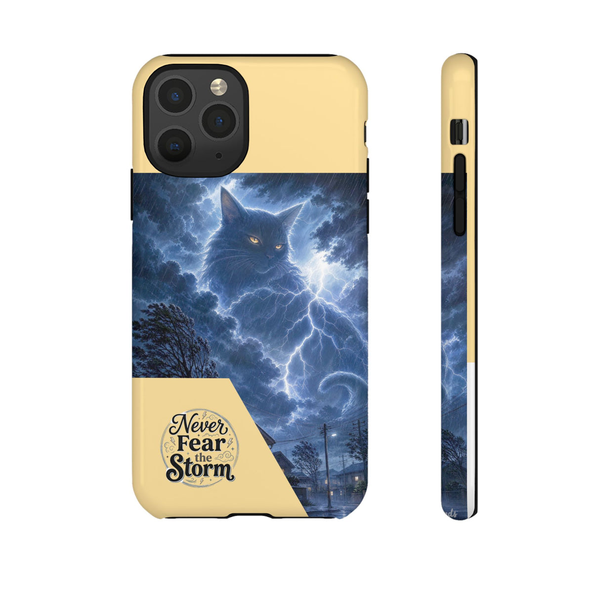 Never Fear the Storm — Lightning Cat iPhone Case
