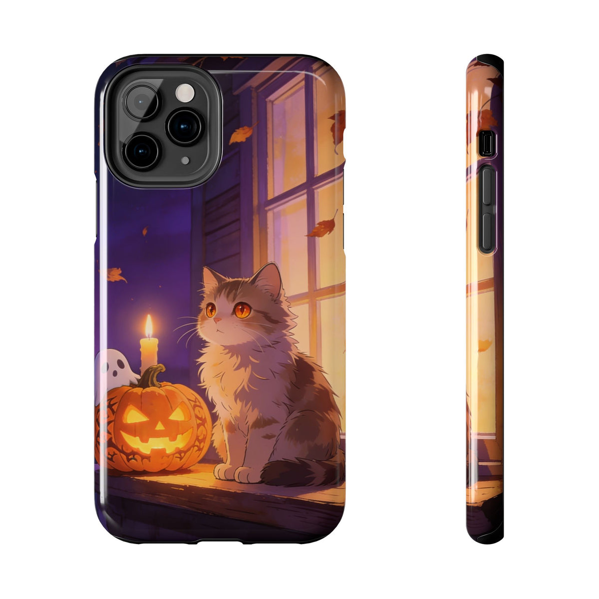 The Porch Watcher - Halloween Cat Tough Phone Case