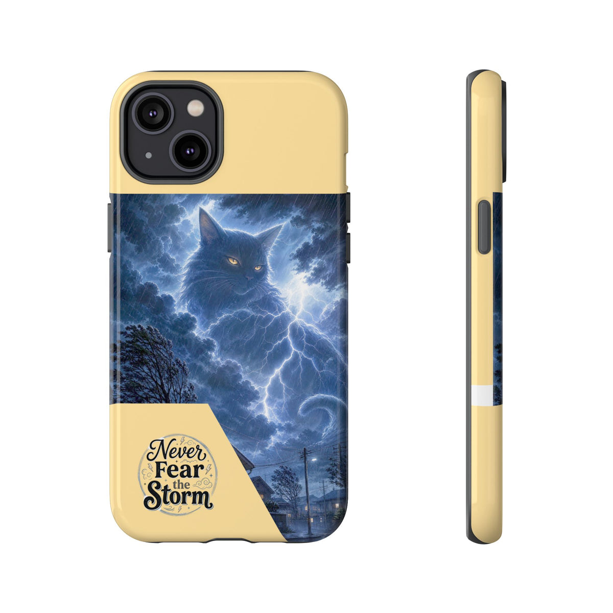 Never Fear the Storm — Lightning Cat iPhone Case