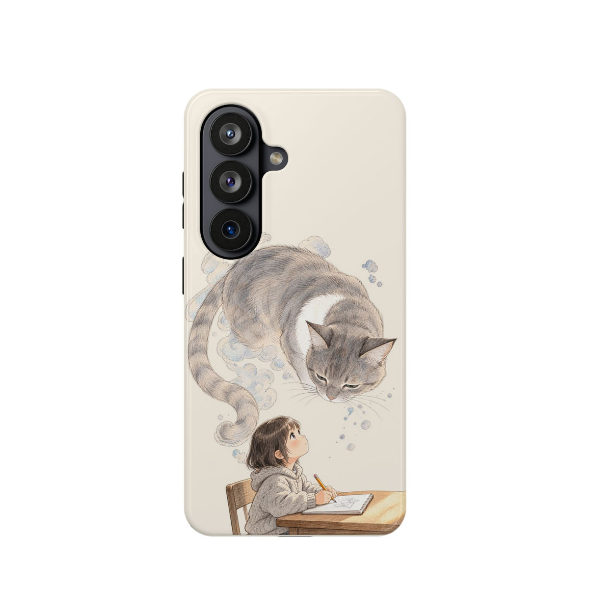 Guarded Dreams — Child & Cat MagSafe Phone Case