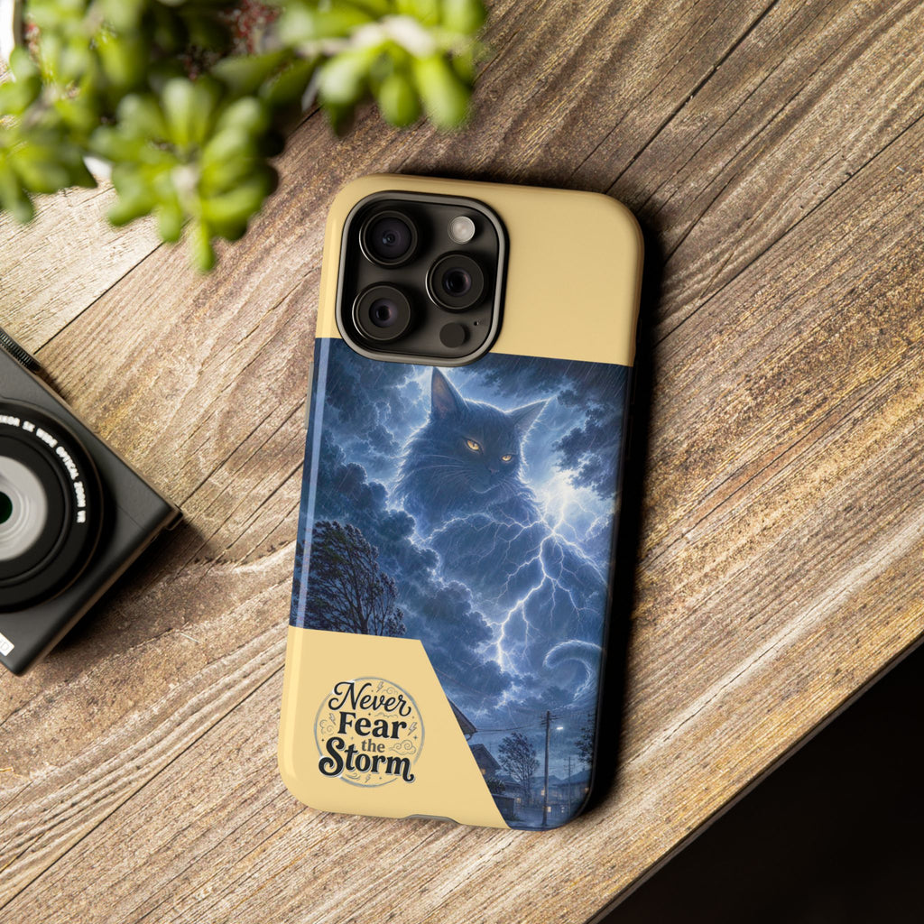 Never Fear the Storm — Lightning Cat iPhone Case