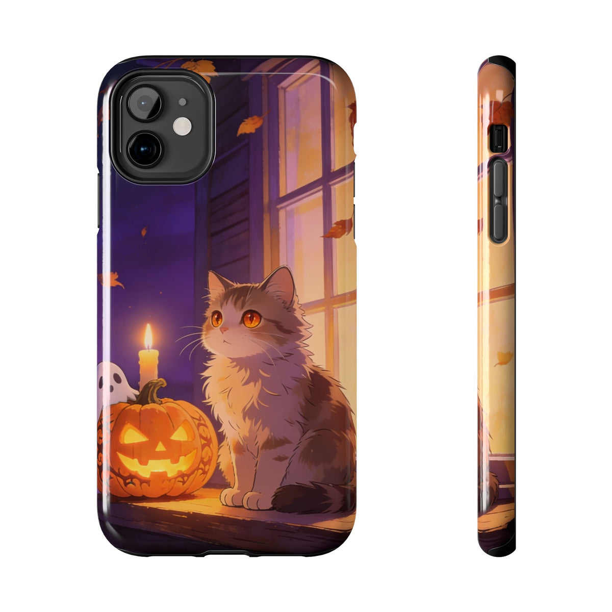 The Porch Watcher - Halloween Cat Tough Phone Case