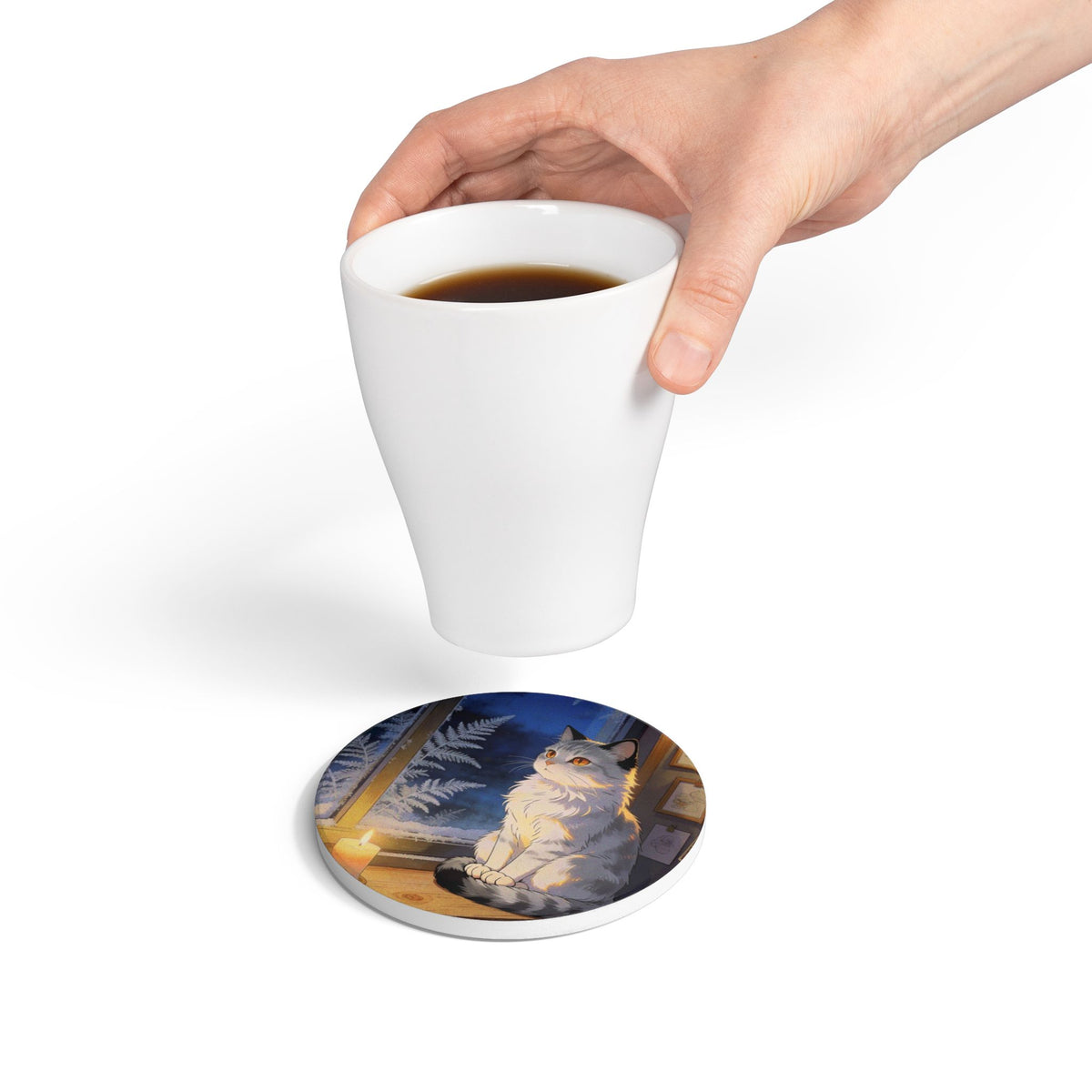 Keeper of the Windowsill - Ceramic Coaster