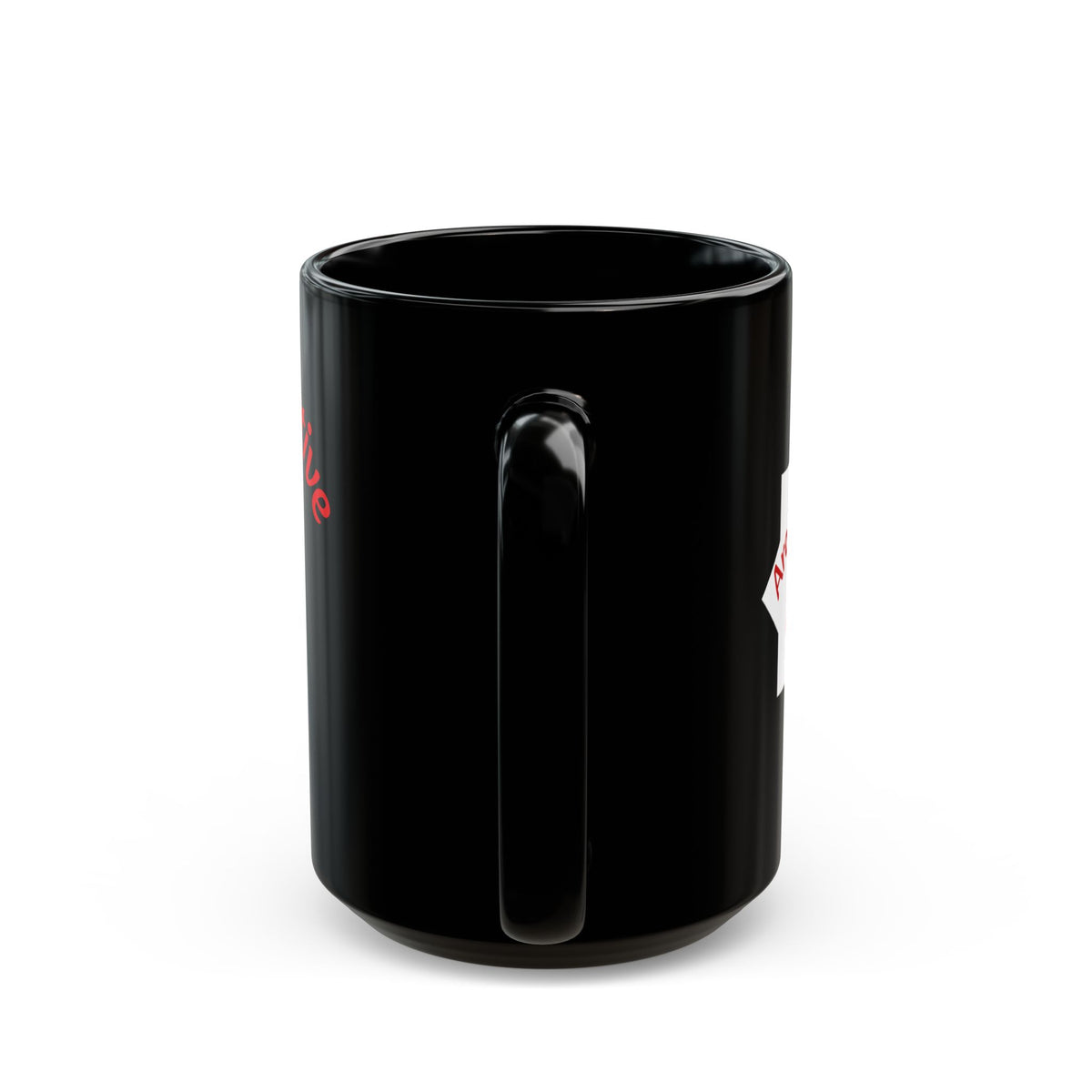 The Dice Rolls — Tabletop RPG Black Ceramic Mug, D20, 11oz & 15oz