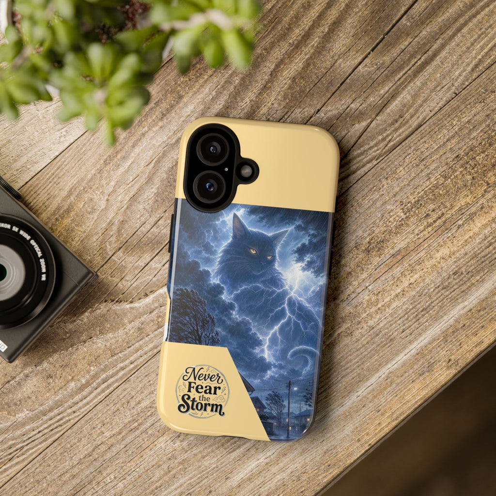 Never Fear the Storm — Lightning Cat iPhone Case