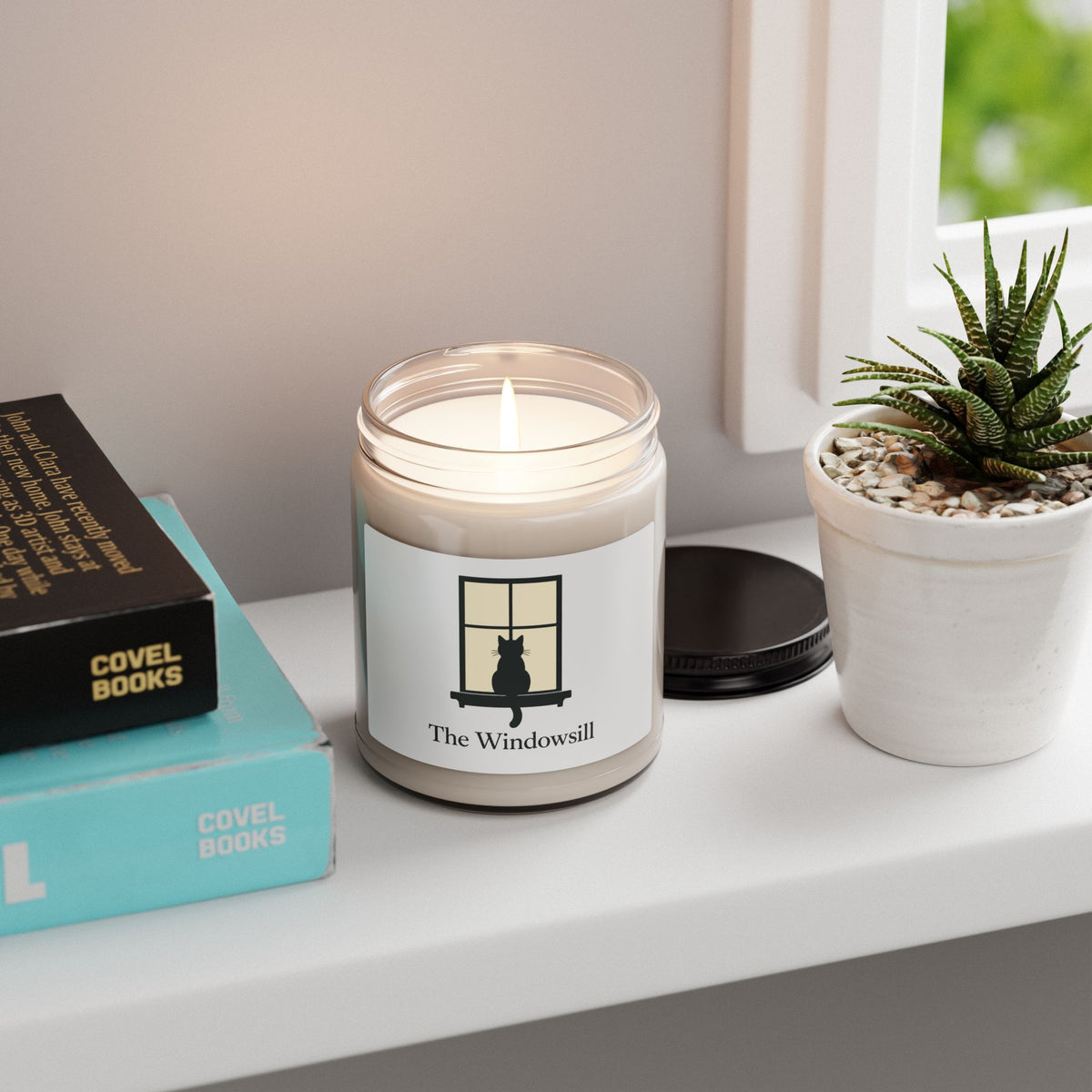 The Windowsill Candle — Cat Soy Candle 9oz, Scented or Unscented
