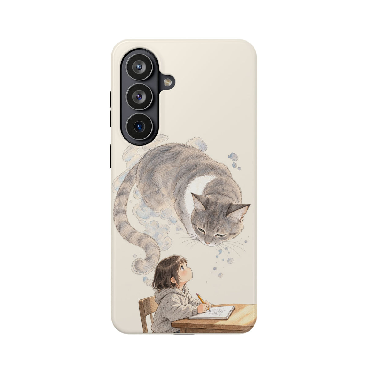 Guarded Dreams — Child & Cat MagSafe Phone Case