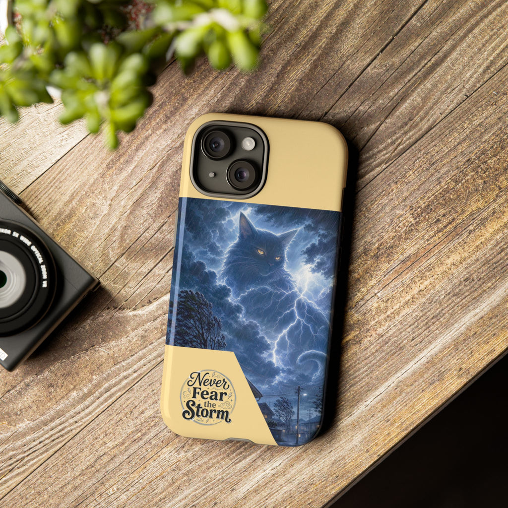 Never Fear the Storm — Lightning Cat iPhone Case