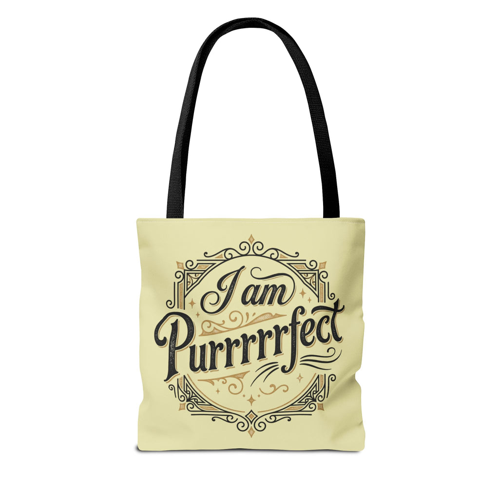 By the Stream, She Watches — Guardian Cat & Child Tote Bag