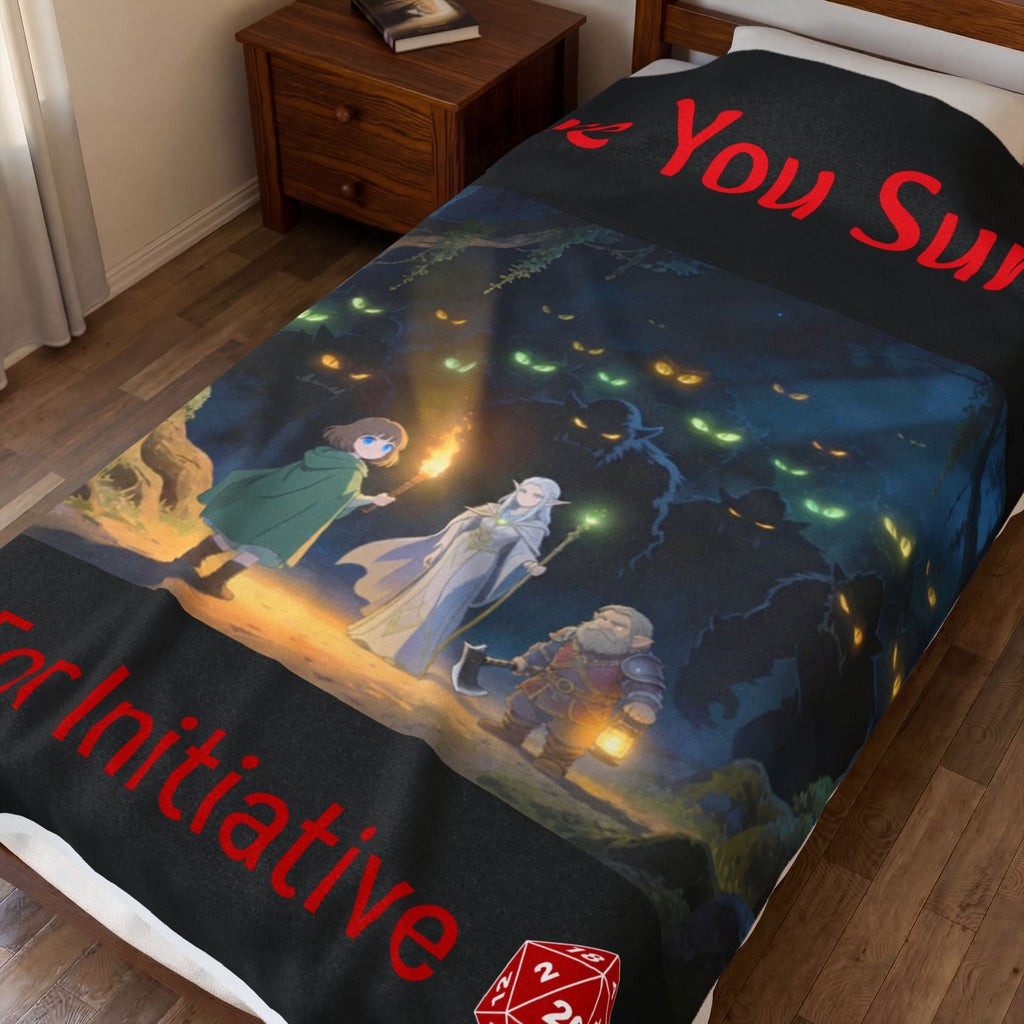 One More Roll — Fantasy Game Night Plush Throw Blanket