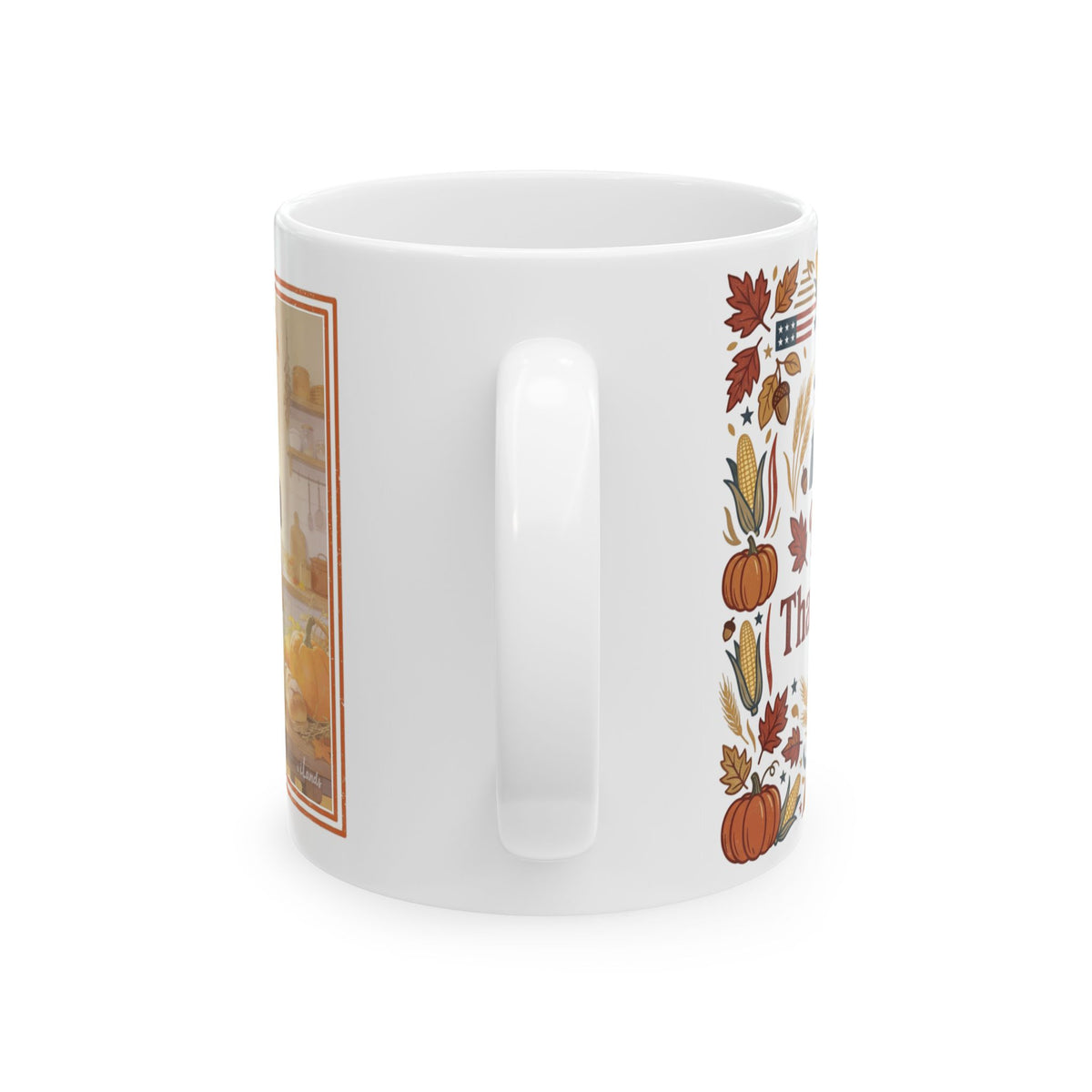 The Table Is Full — Cozy Fall Harvest Ceramic Mug, 11oz & 15oz