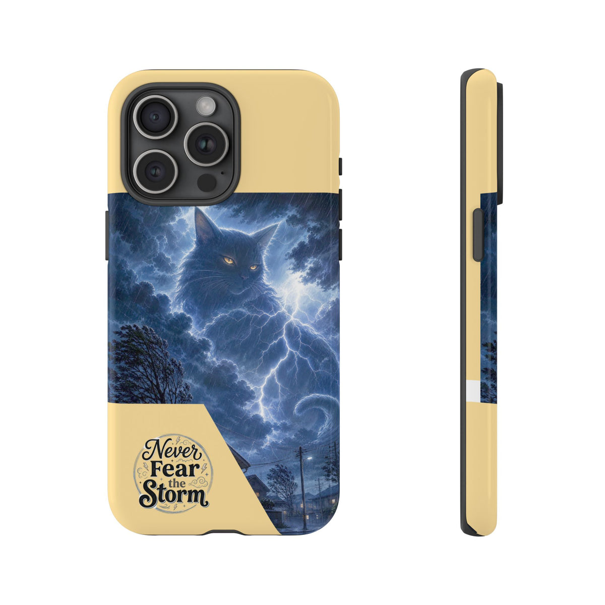 Never Fear the Storm — Lightning Cat iPhone Case